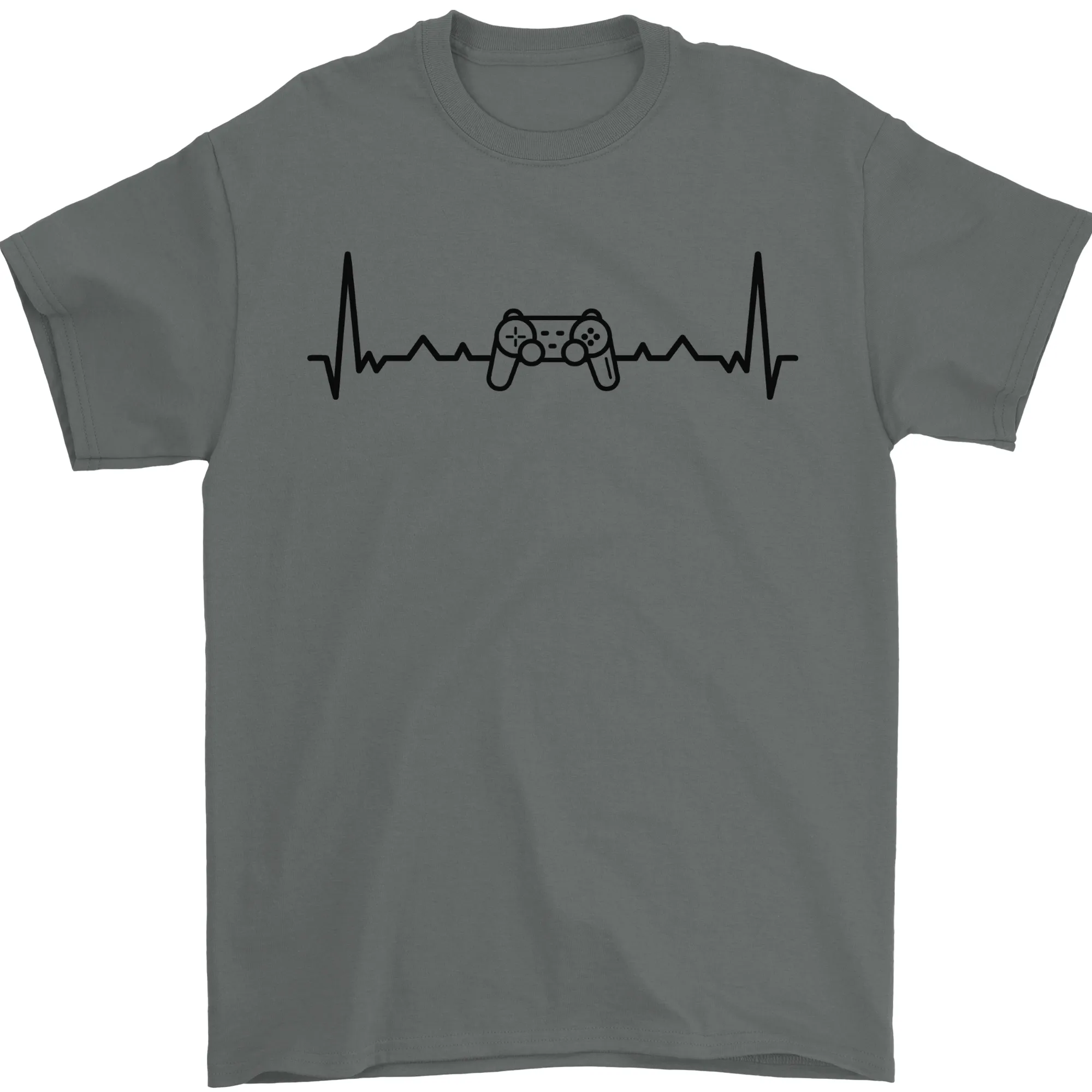 Gaming ECG Video Games Console Controller Mens T-Shirt 100% Cotton