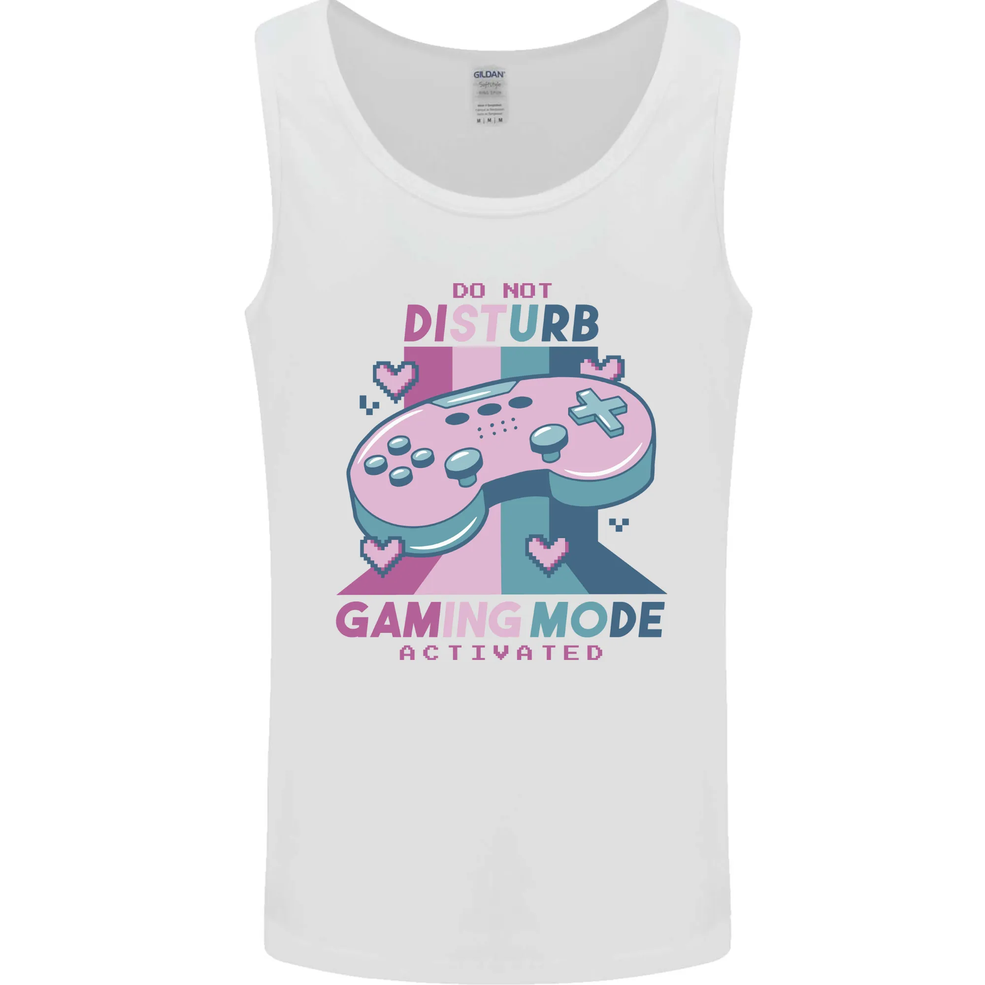 Gaming Mode Activated Video Games Gamer Mens Vest Tank Top
