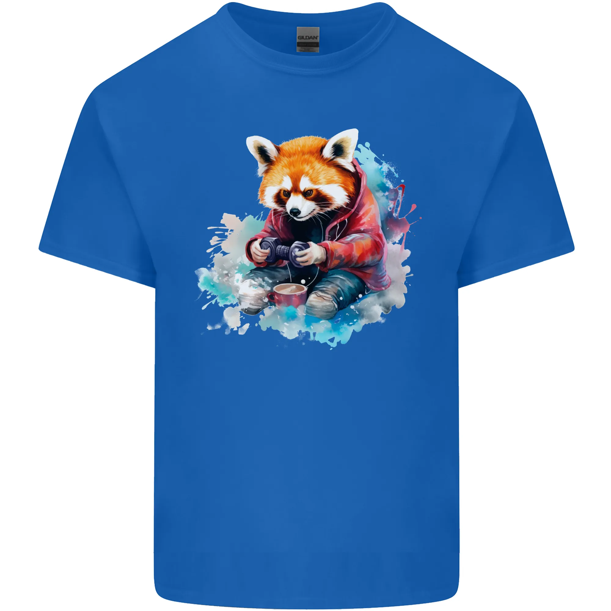 Gaming Red Panda Video Games Gamer Mens Light Cotton T-Shirt