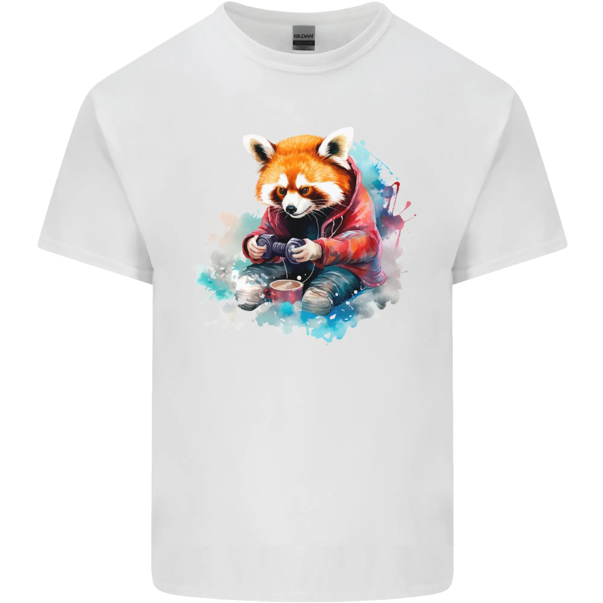 Gaming Red Panda Video Games Gamer Mens Light Cotton T-Shirt