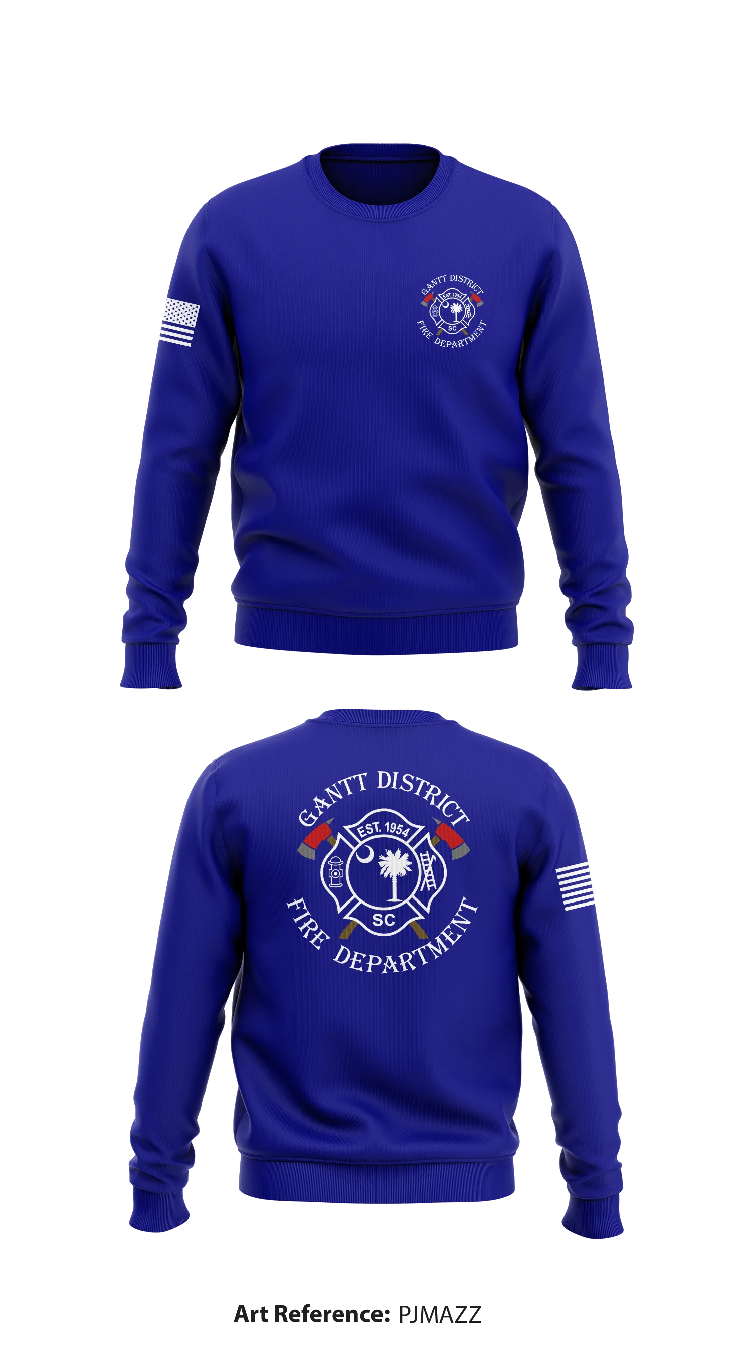 Gantt District Fire Dept.  Store 1 Core Men's Crewneck Performance Sweatshirt - PJMAzZ