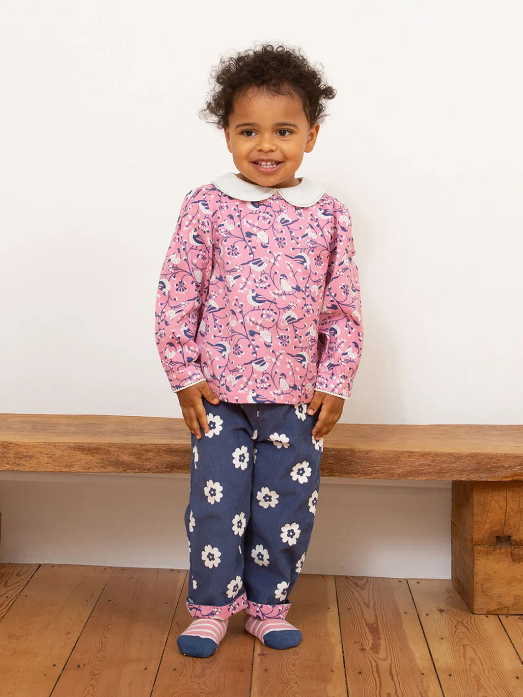 Garden birds blouse