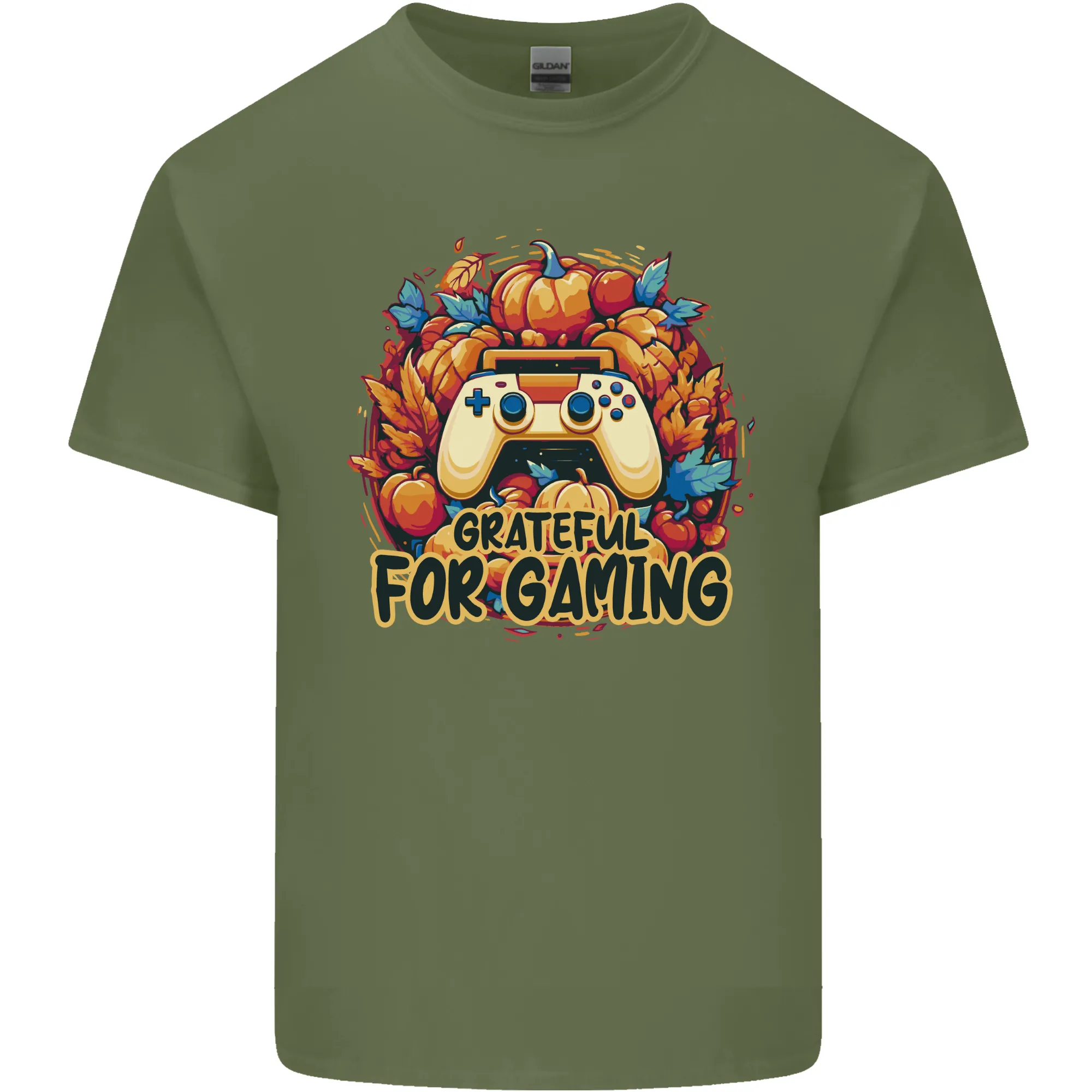 Grateful For Gaming Thanksgiving Video Games Mens Light Cotton T-Shirt