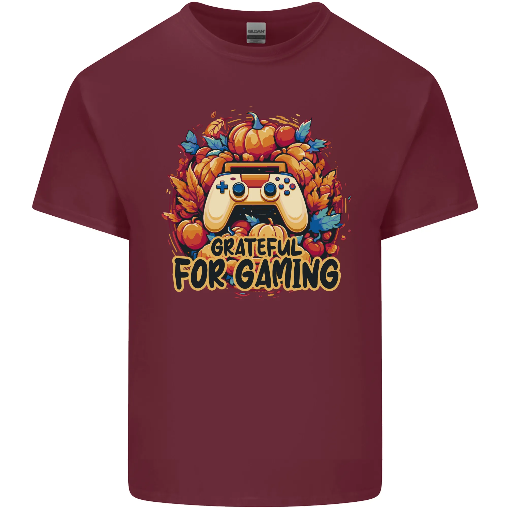 Grateful For Gaming Thanksgiving Video Games Mens Light Cotton T-Shirt