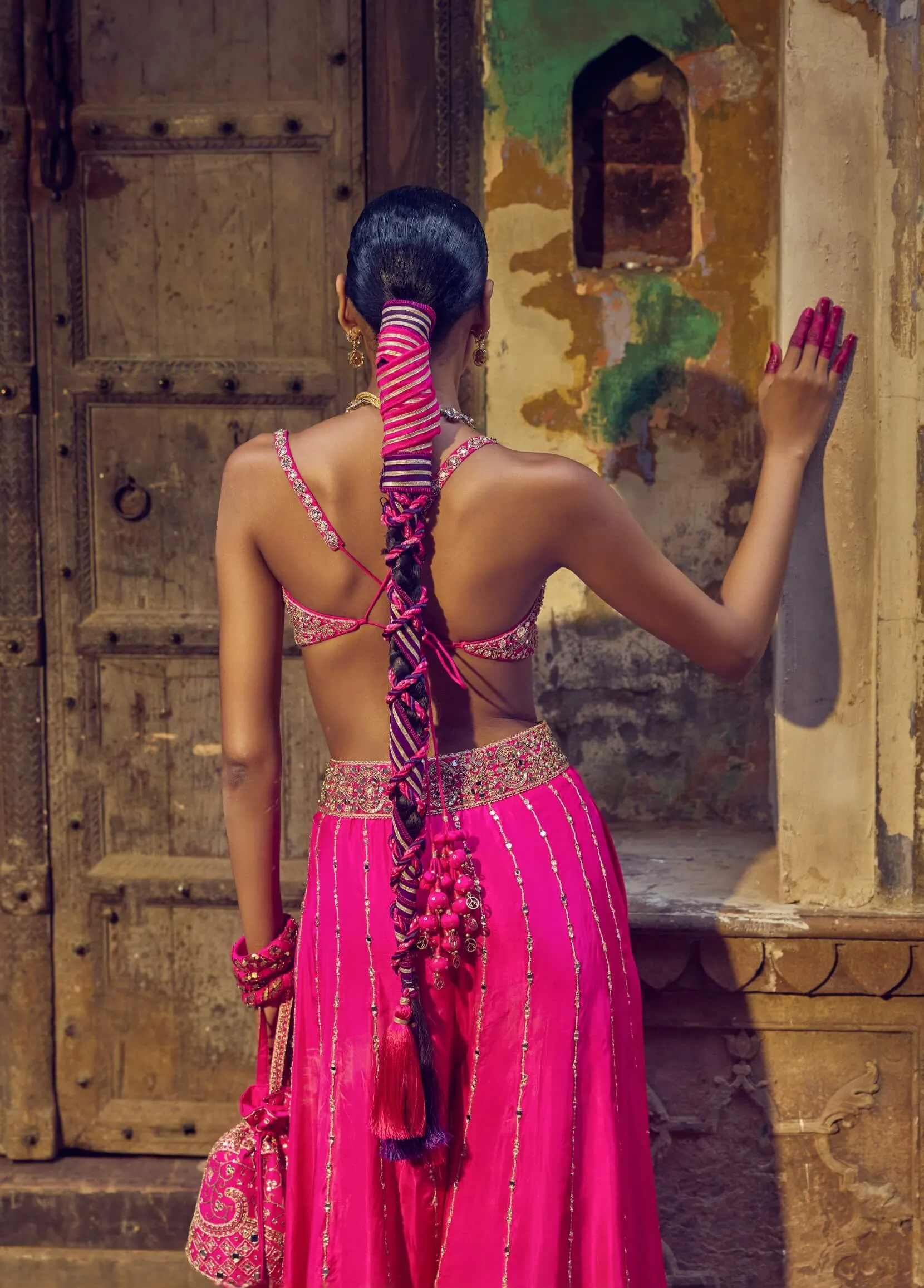 Gulabi gulaal kumari sharara set