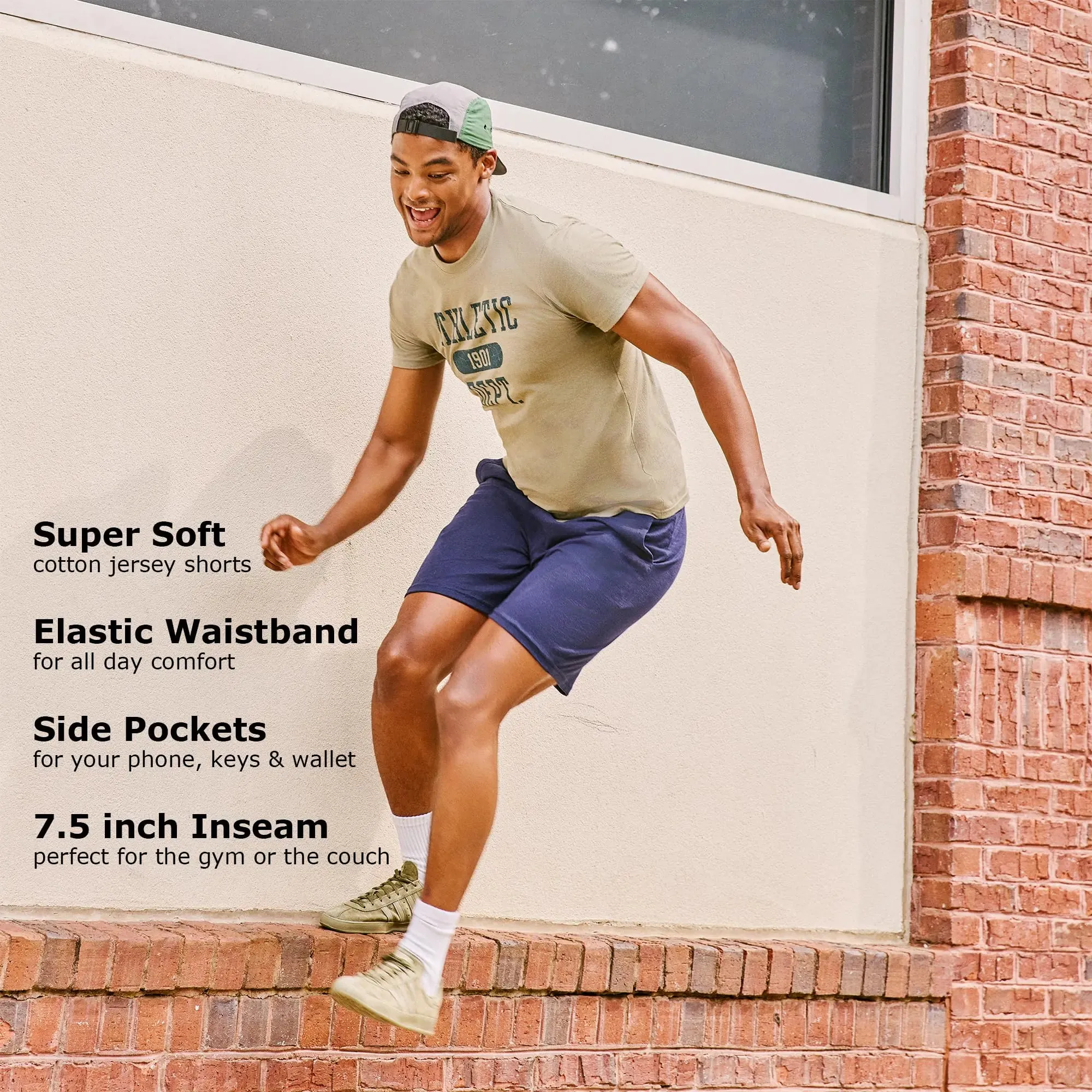Hanes Men's Athletic Cotton Shorts