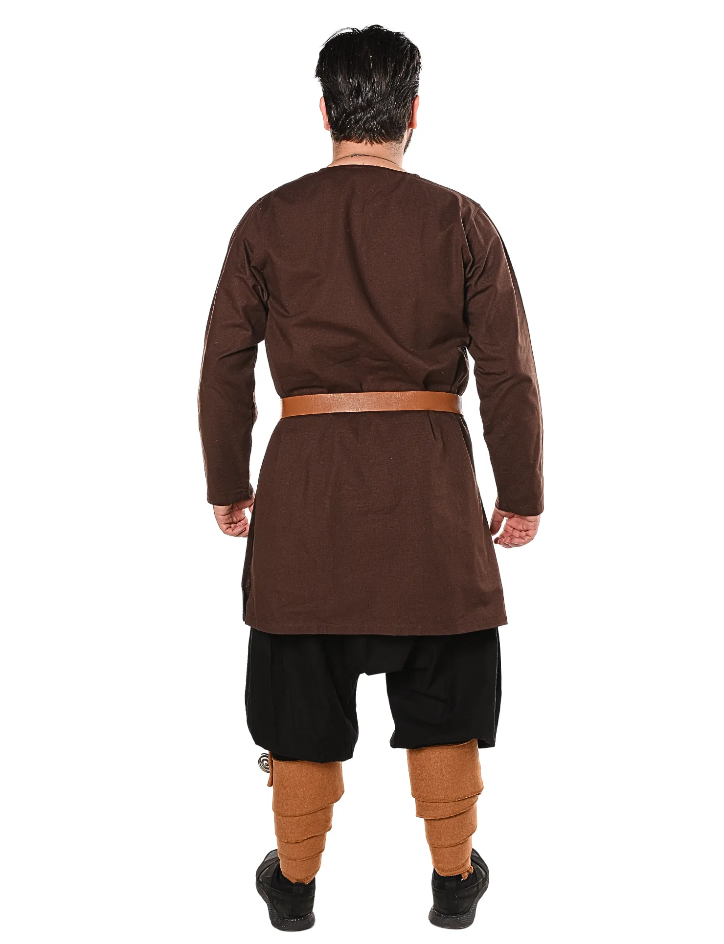 ODIN Brown Cotton Canvas Tunic - Men's Medieval Viking Cotton Canvas Tunic
