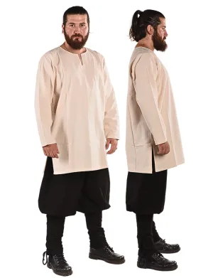 ODIN Natural Cotton Canvas Tunic  - Men's Medieval Viking Cotton Canvas Tunic