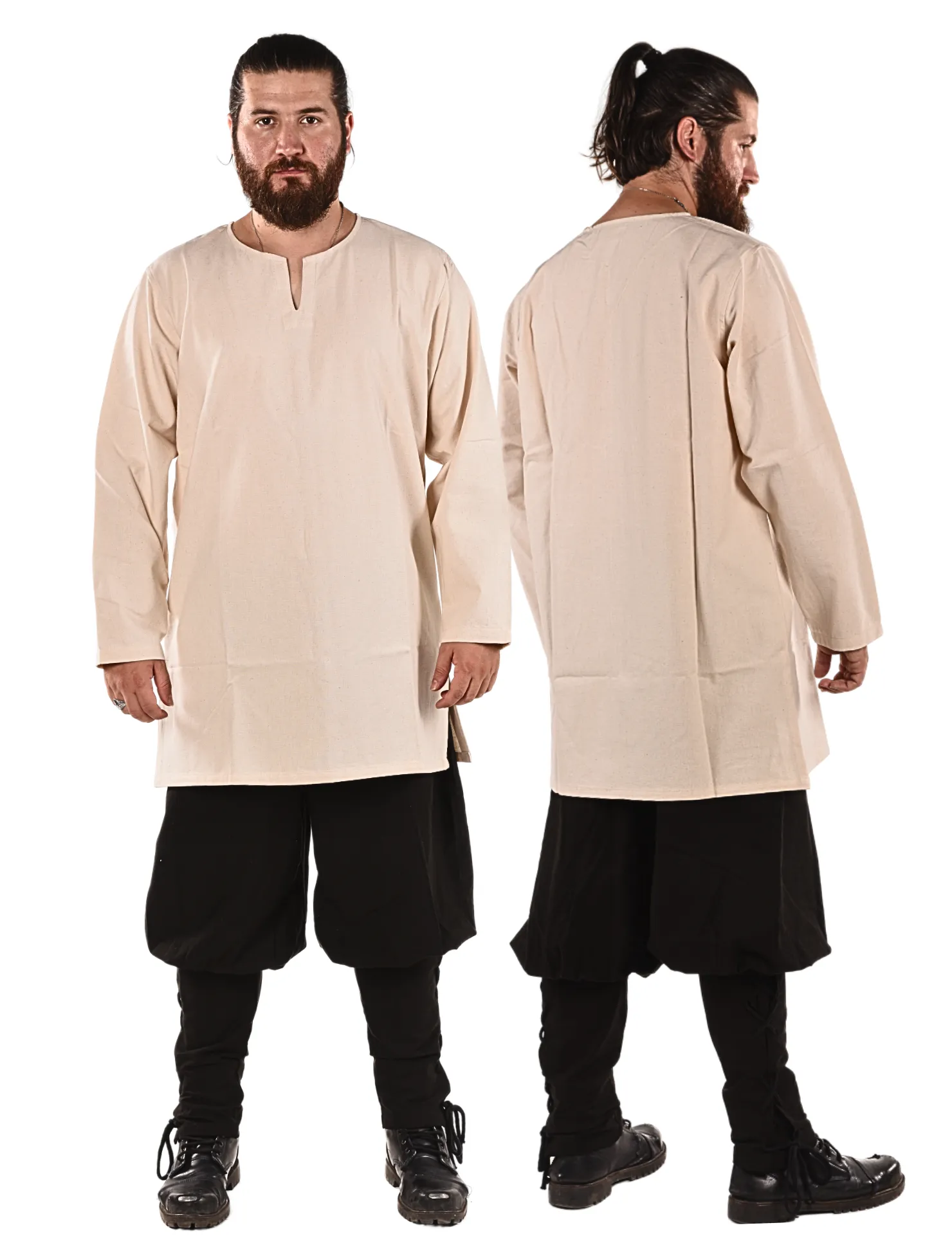 ODIN Natural Cotton Canvas Tunic  - Men's Medieval Viking Cotton Canvas Tunic