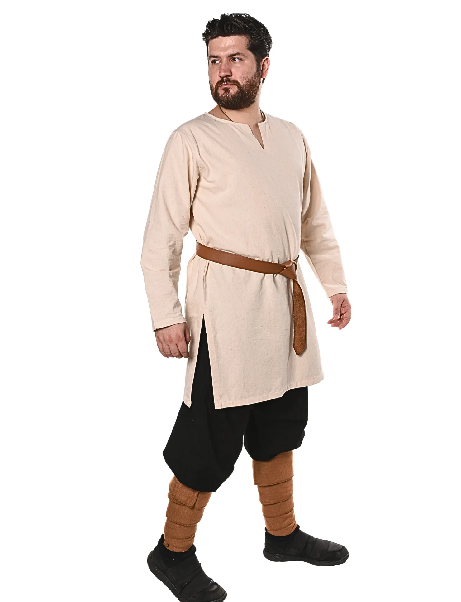 ODIN Natural Cotton Canvas Tunic  - Men's Medieval Viking Cotton Canvas Tunic