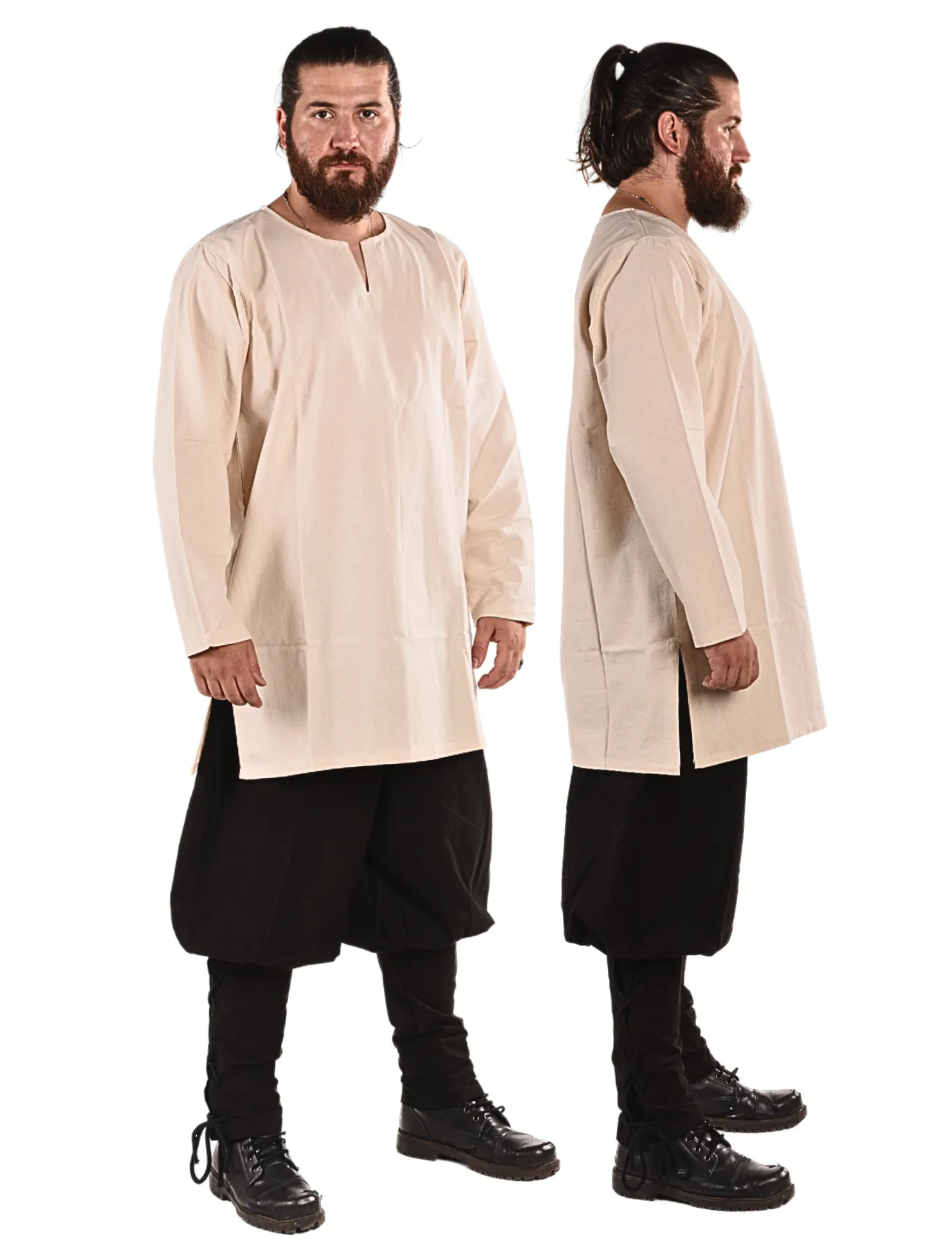 ODIN Natural Cotton Canvas Tunic  - Men's Medieval Viking Cotton Canvas Tunic