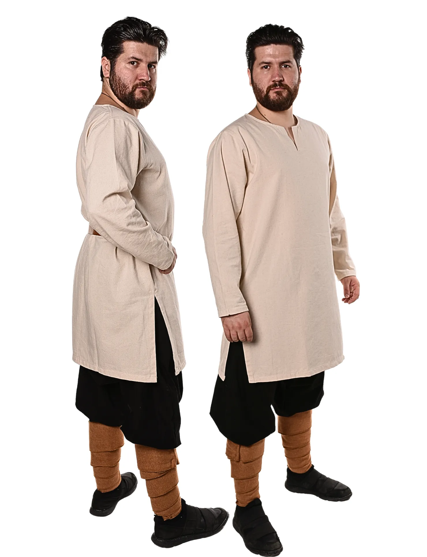ODIN Natural Cotton Canvas Tunic  - Men's Medieval Viking Cotton Canvas Tunic