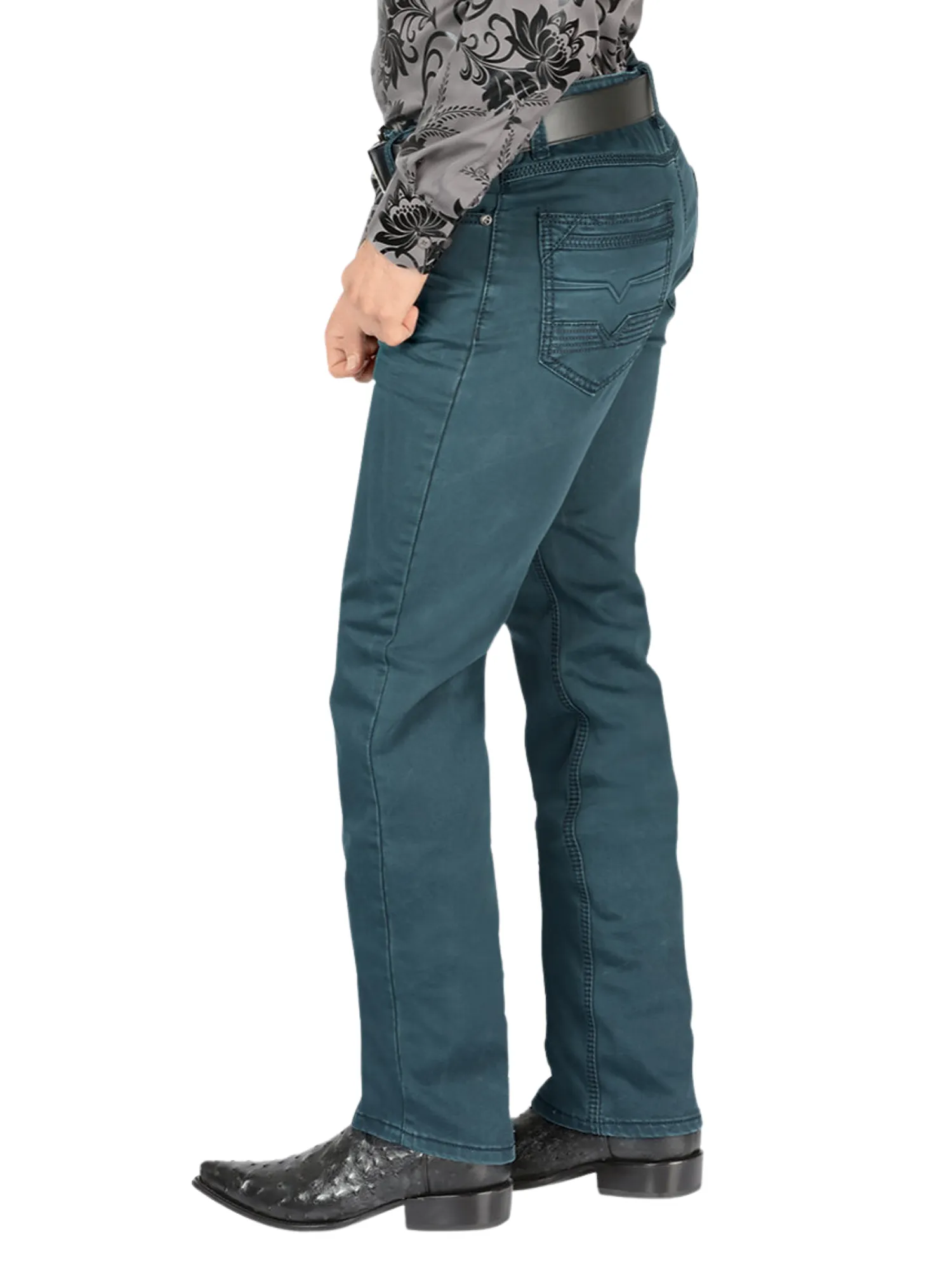 Pantalon Vaquero Stretch Boot Cut para Hombre 'Lamasini' - ID: 2847