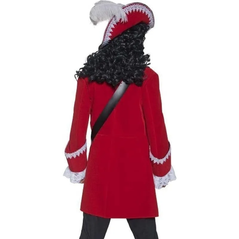 Pirate Captain Hook Costume Adult Red