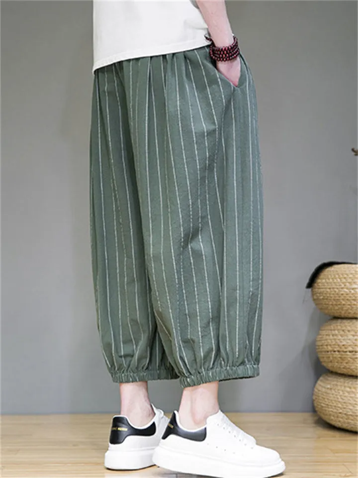 Popular Casual Striped Harem Pants for Men