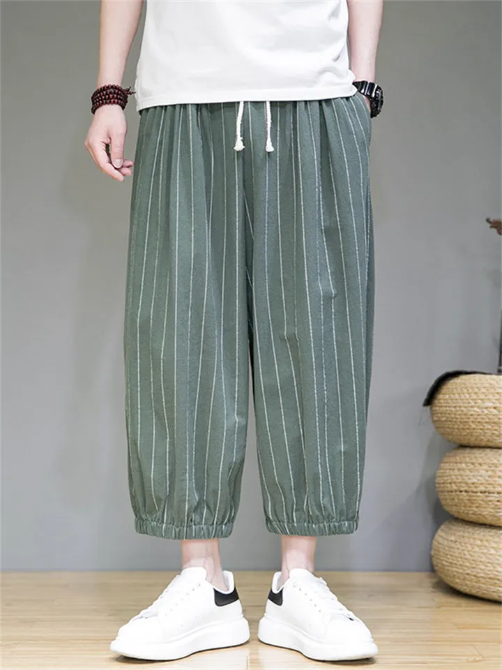 Popular Casual Striped Harem Pants for Men