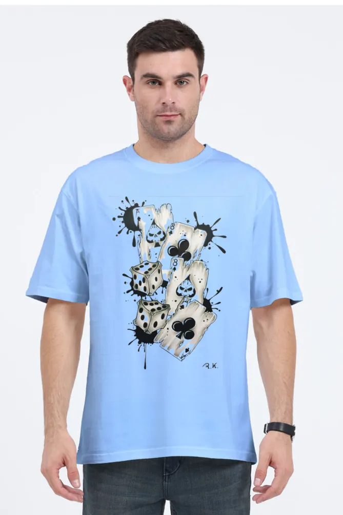 "Luck &amp; Chaos" Oversized Streetwear Graphic T-Shirt