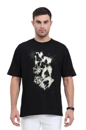 "Luck &amp; Chaos" Oversized Streetwear Graphic T-Shirt
