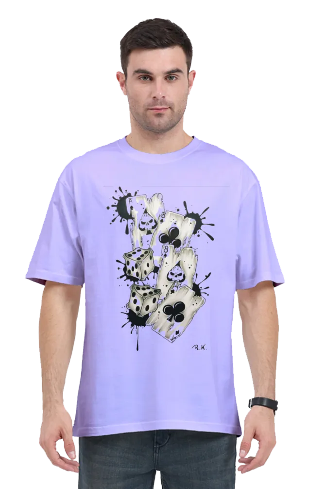 "Luck &amp; Chaos" Oversized Streetwear Graphic T-Shirt