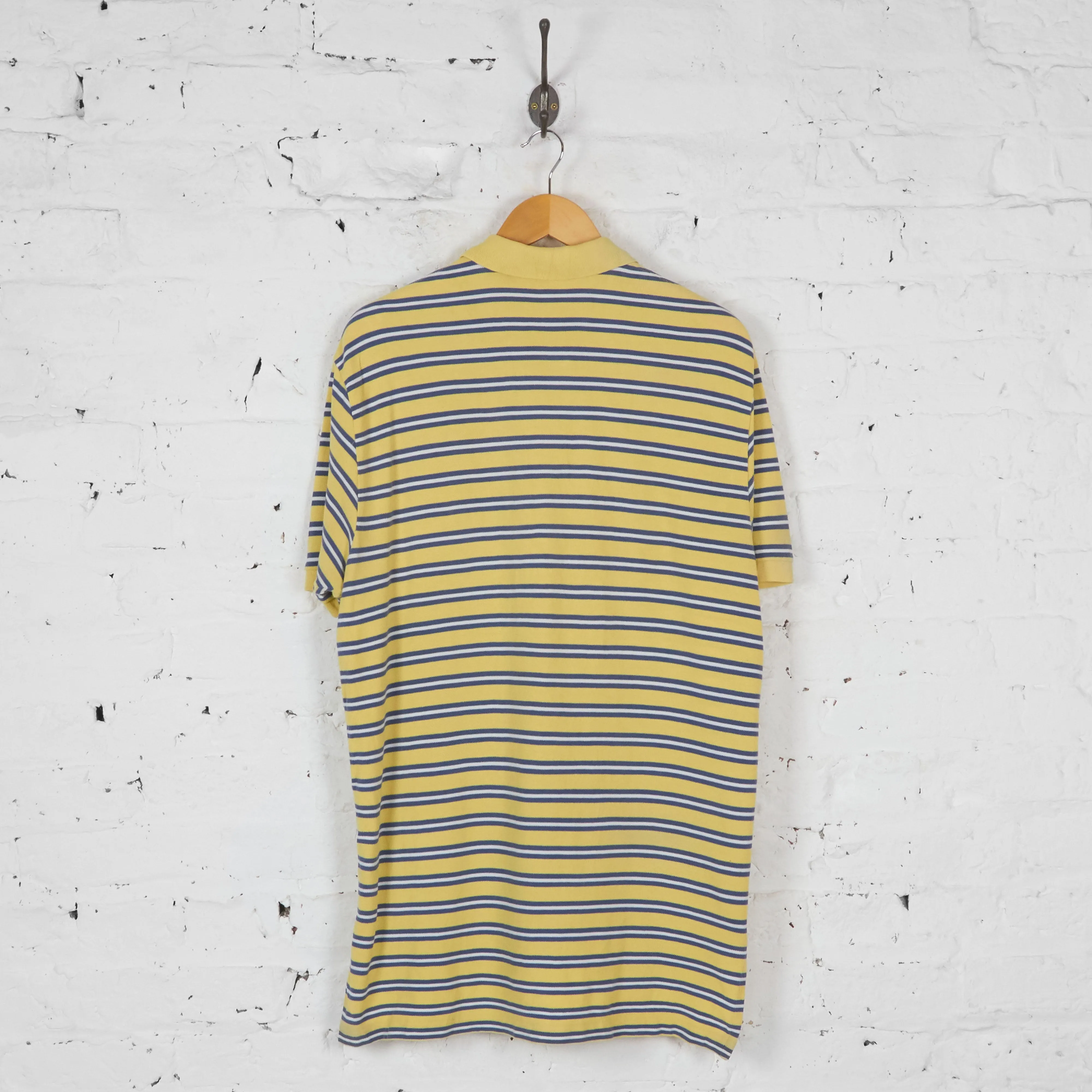 Ralph Lauren Striped Polo Shirt - Yellow - L
