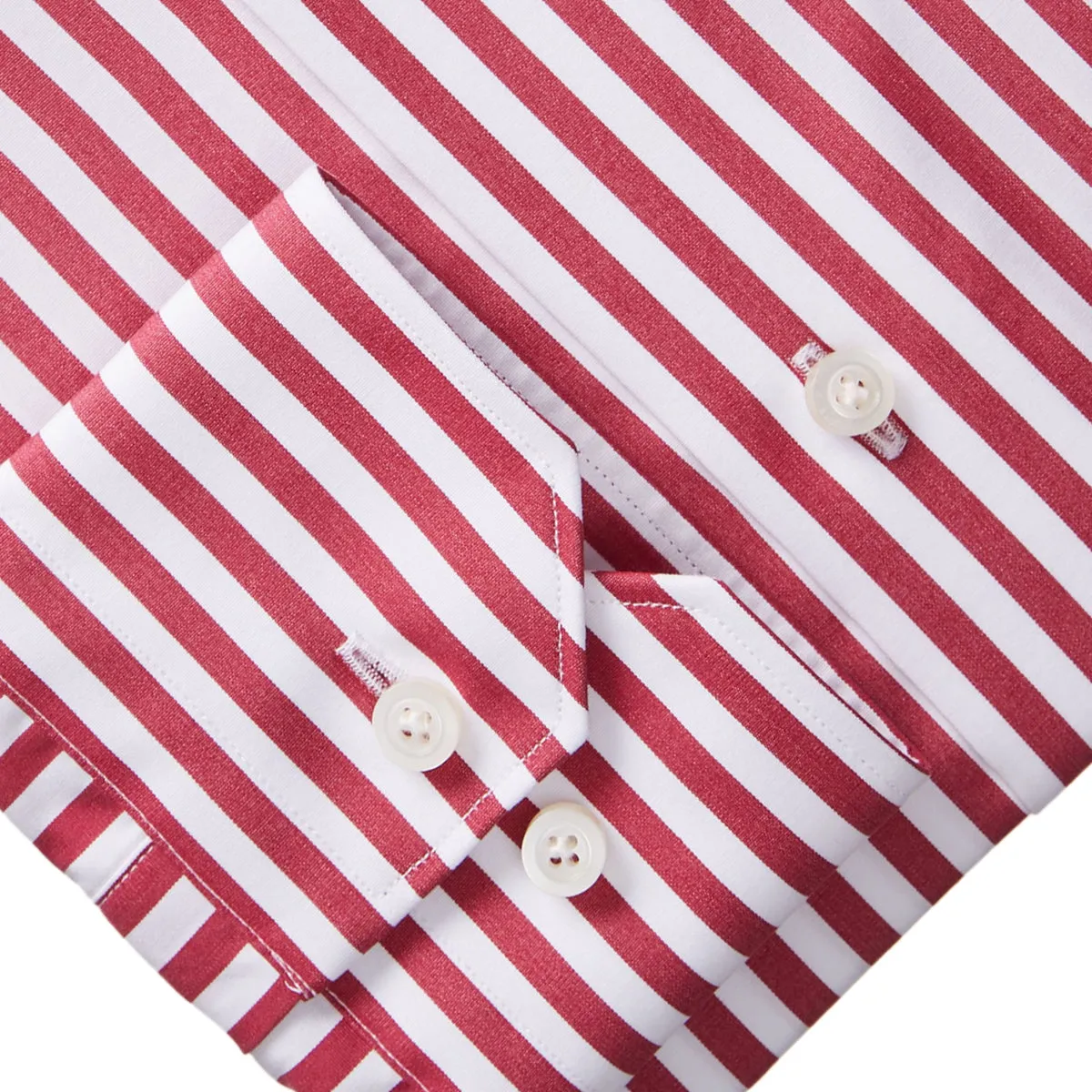Red & White Striped Dress Shirt