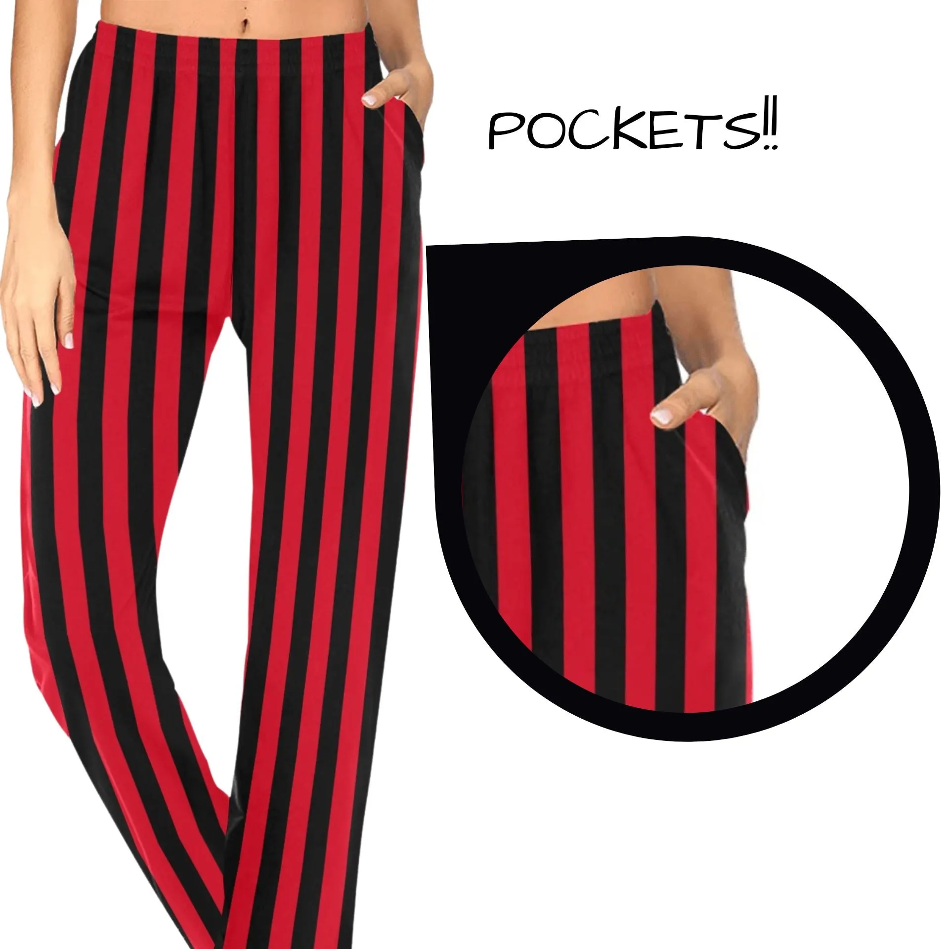 Red Black Stripe Costume n Sleep Pants