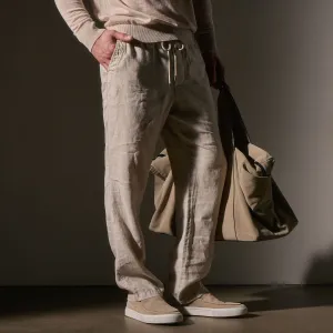 Relaxed Linen Pant - Salt Pigment