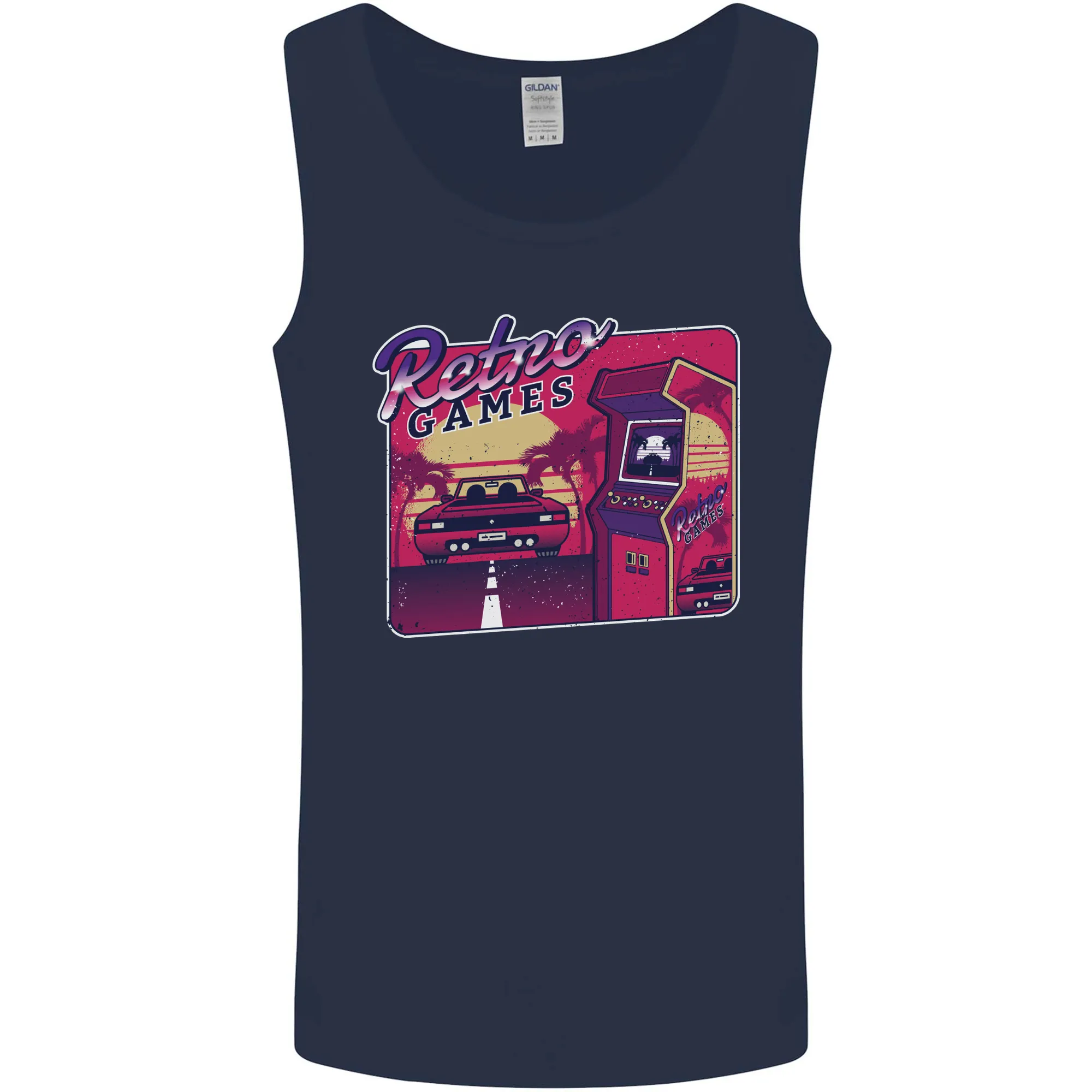 Retro 80s Arcade Games Mens Vest Tank Top
