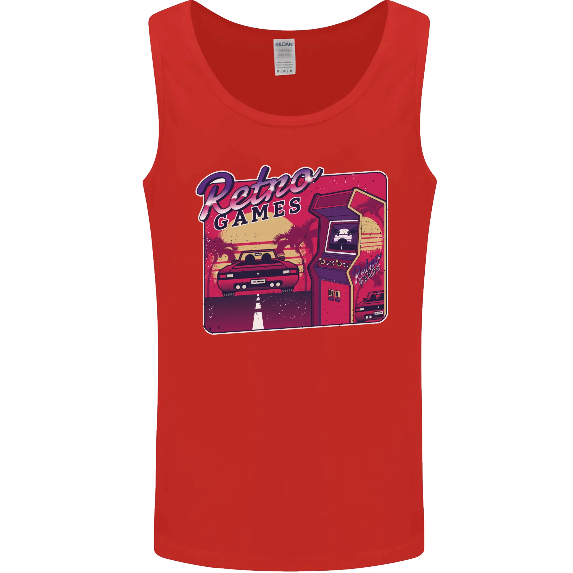 Retro 80s Arcade Games Mens Vest Tank Top