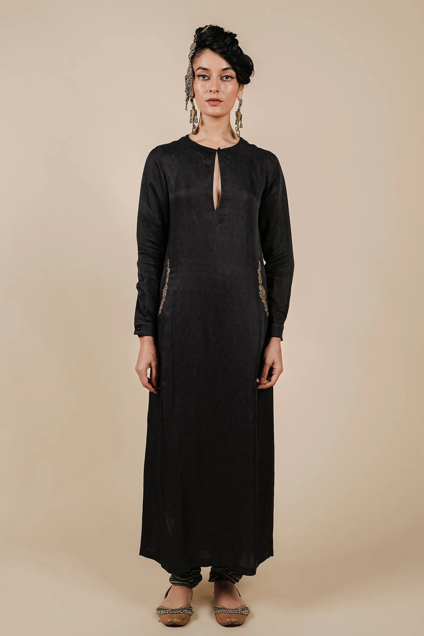 Rich Black Tunic Set