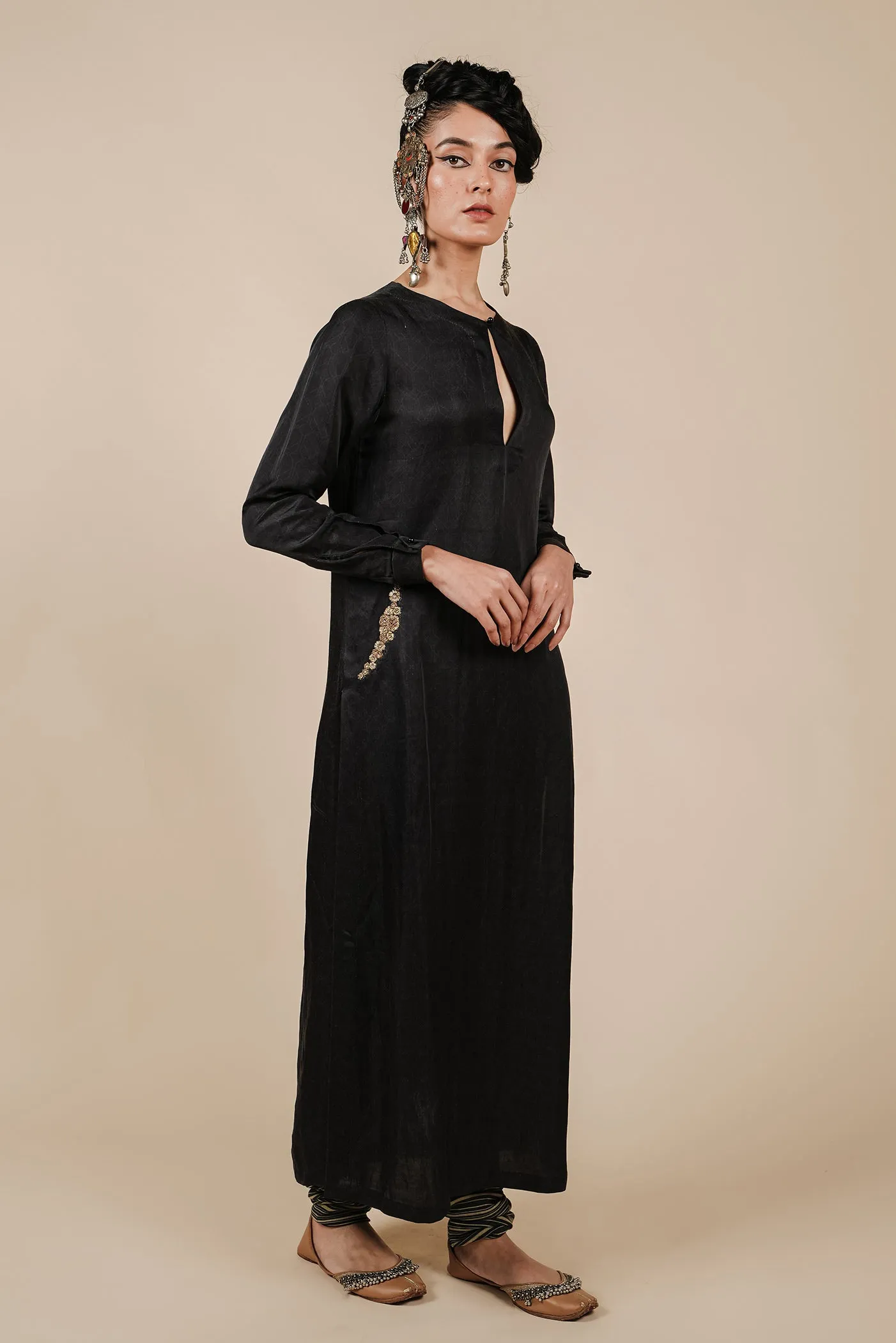 Rich Black Tunic Set