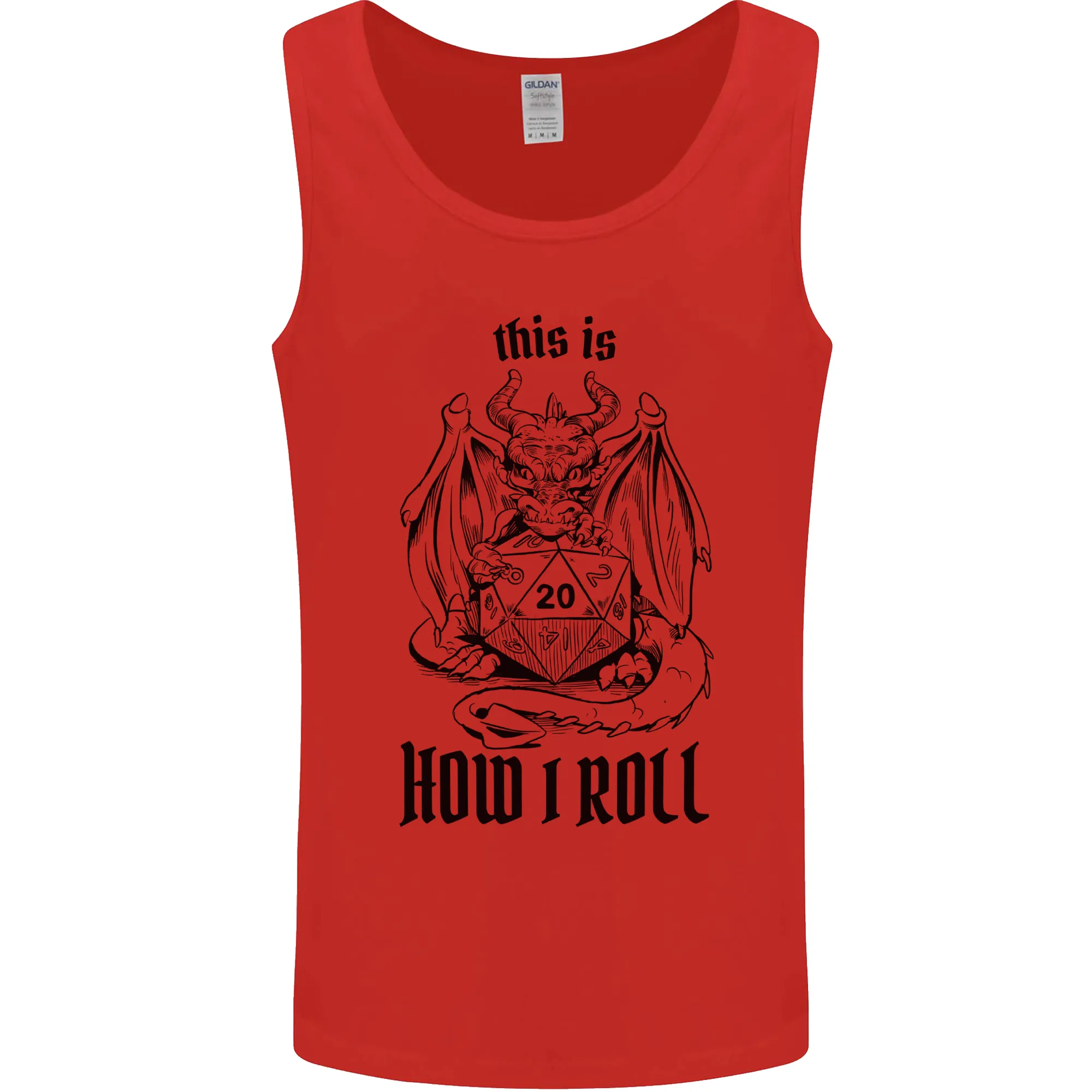 RPG This is How I Roll Role Play Dragon Dice Mens Vest Tank Top