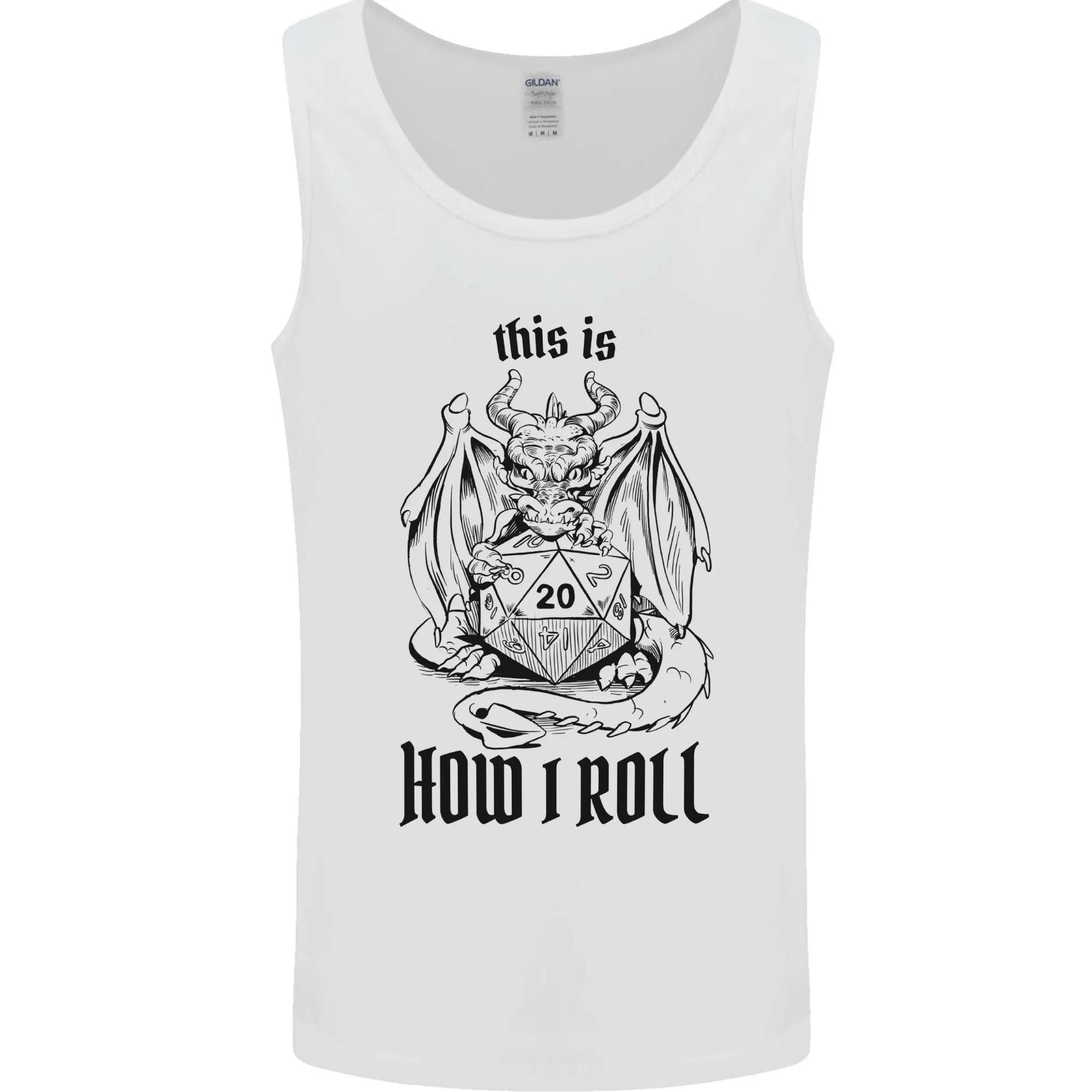 RPG This is How I Roll Role Play Dragon Dice Mens Vest Tank Top