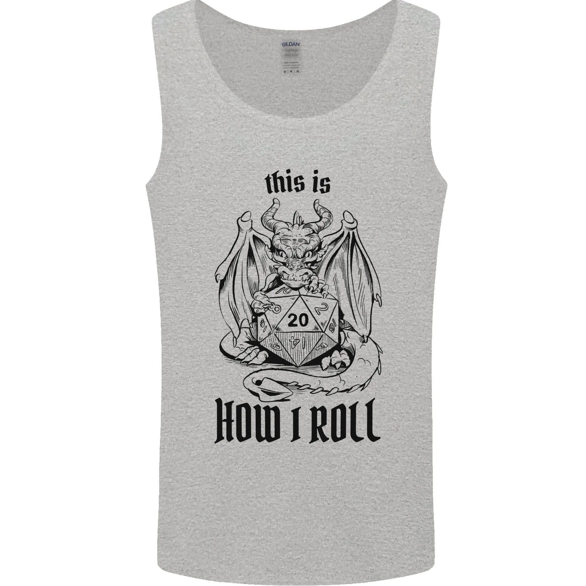 RPG This is How I Roll Role Play Dragon Dice Mens Vest Tank Top