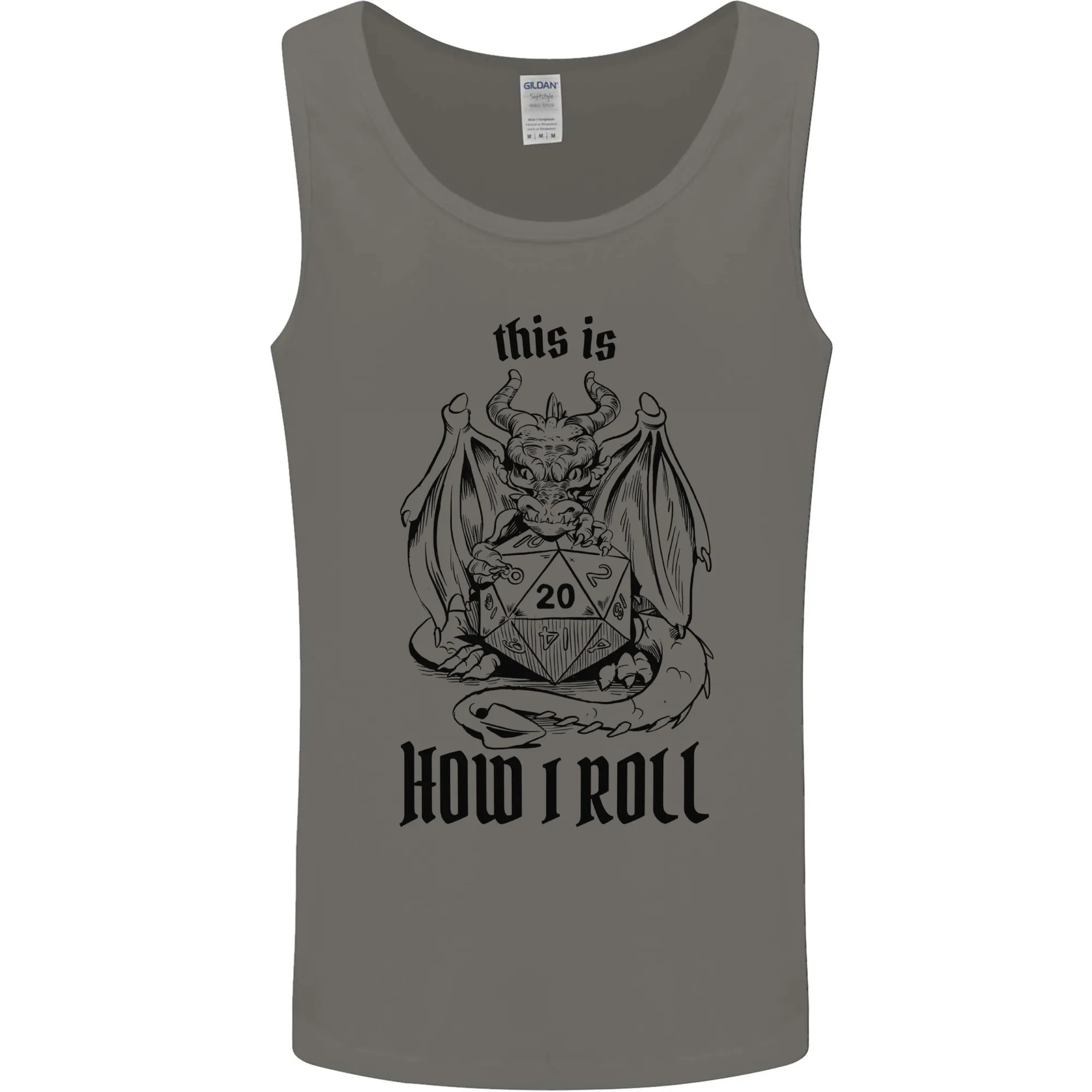 RPG This is How I Roll Role Play Dragon Dice Mens Vest Tank Top