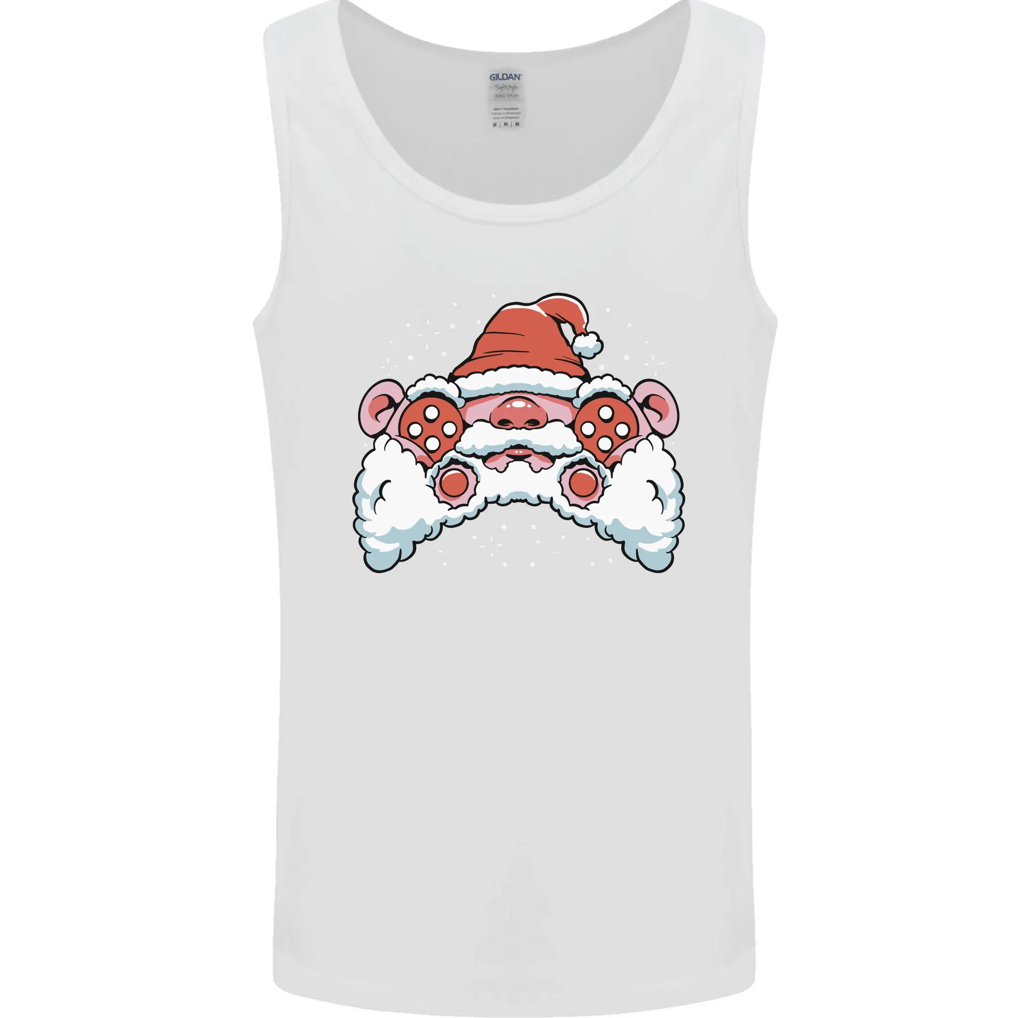 Santa Controller Video Games Gaming Joypad Xmas Mens Vest Tank Top