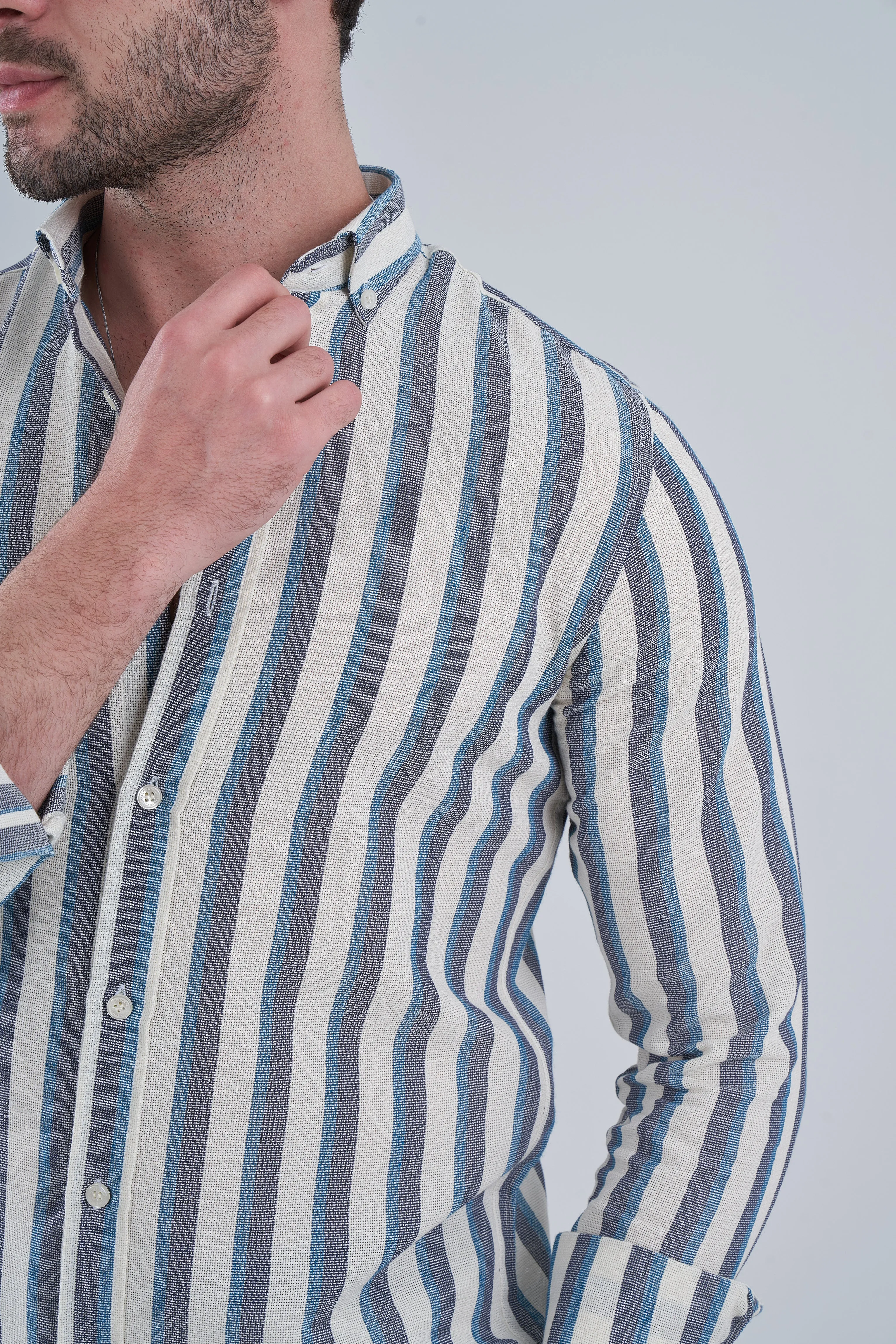 Shebeka Striped Shirt - Blue