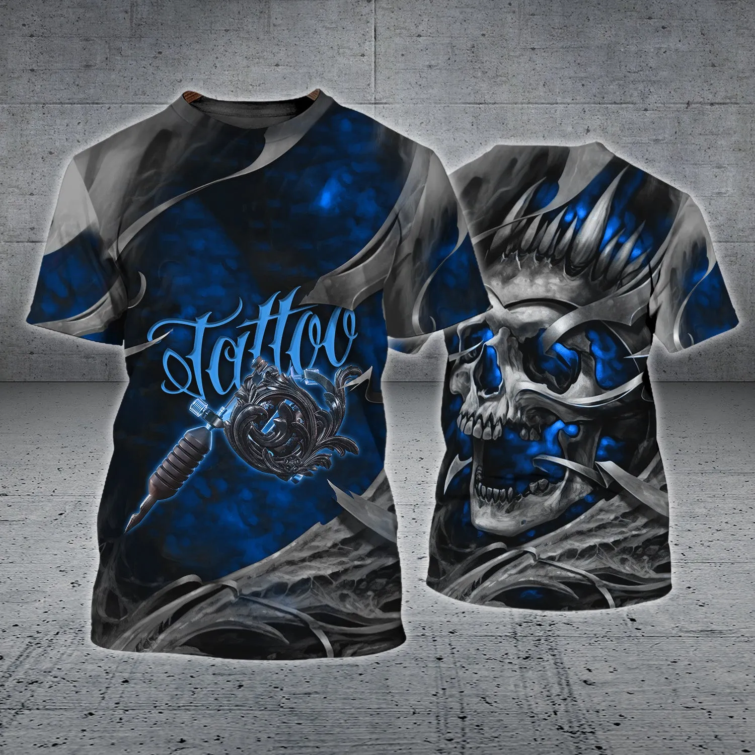 Skull Tattoo Artist Pattern 3D Shirts