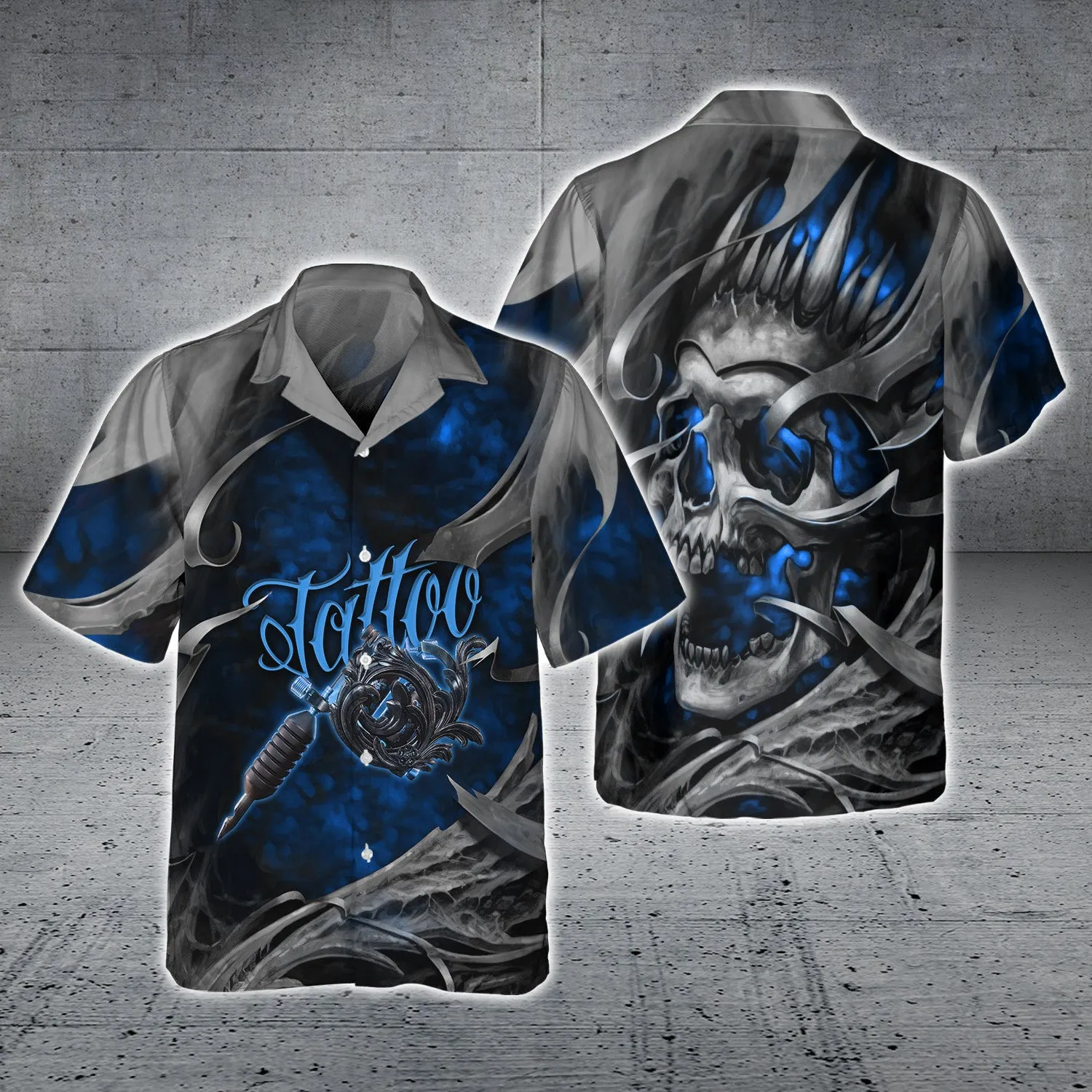 Skull Tattoo Artist Pattern 3D Shirts