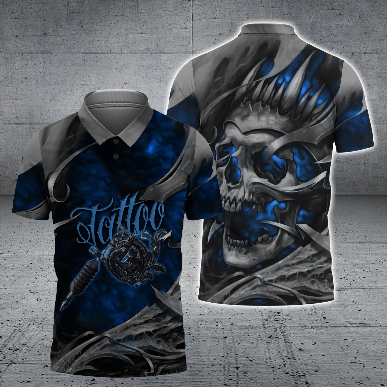 Skull Tattoo Artist Pattern 3D Shirts