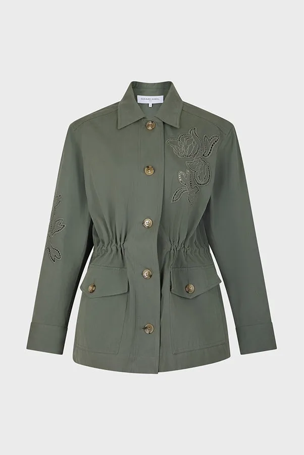SULLY MILITARY STYLE EMBROIDERED JACKET
