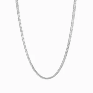 Thin Omega Chain Necklace / 18in. / Silver