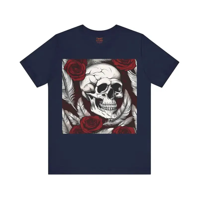 Ultimate Skull with Roses Tee Spooky Style