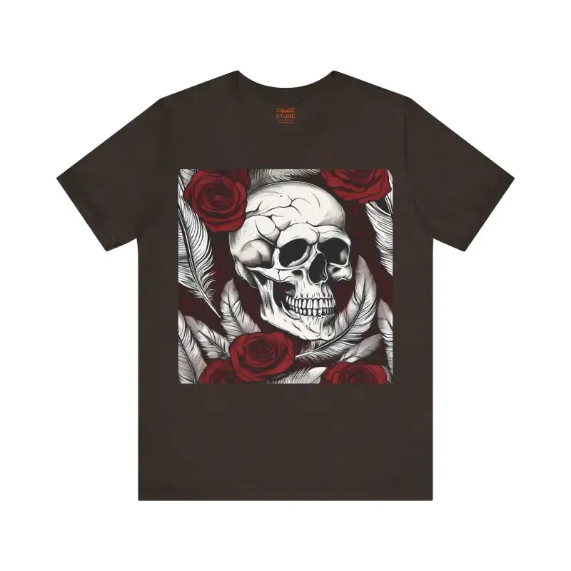 Ultimate Skull with Roses Tee Spooky Style