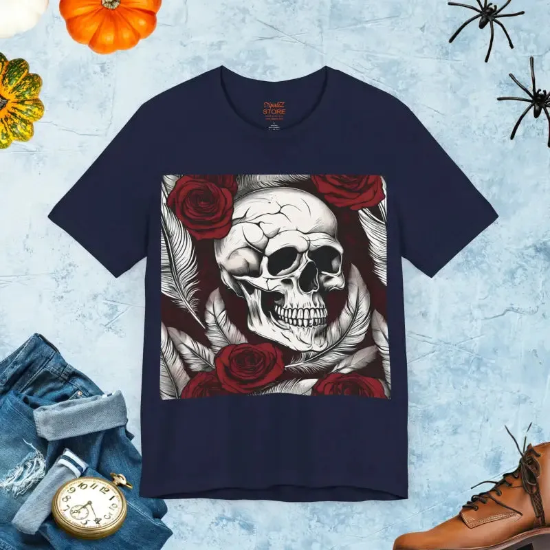 Ultimate Skull with Roses Tee Spooky Style