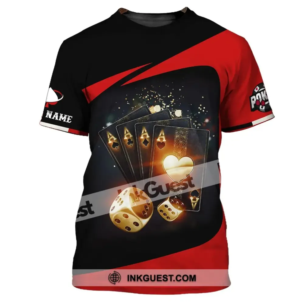 Unisex Shirt, Custom Name Poker T-Shirt, Casino Shirt, Poker Gift