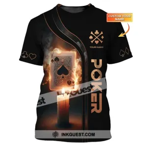 Unisex Shirt, Custom Name Poker T-Shirt, Poker Hoodie, Gift For Poker Player