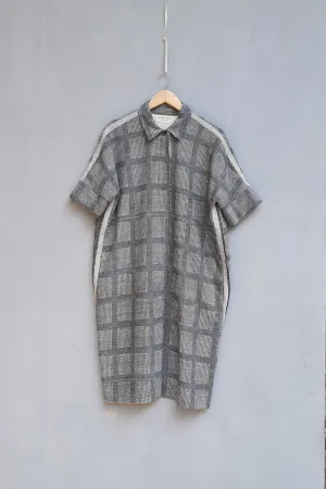Urvashi Kaur   I   Fukuoka SHIRT WILLOW Hand Spun Cotton slate TESSELLATE- 10