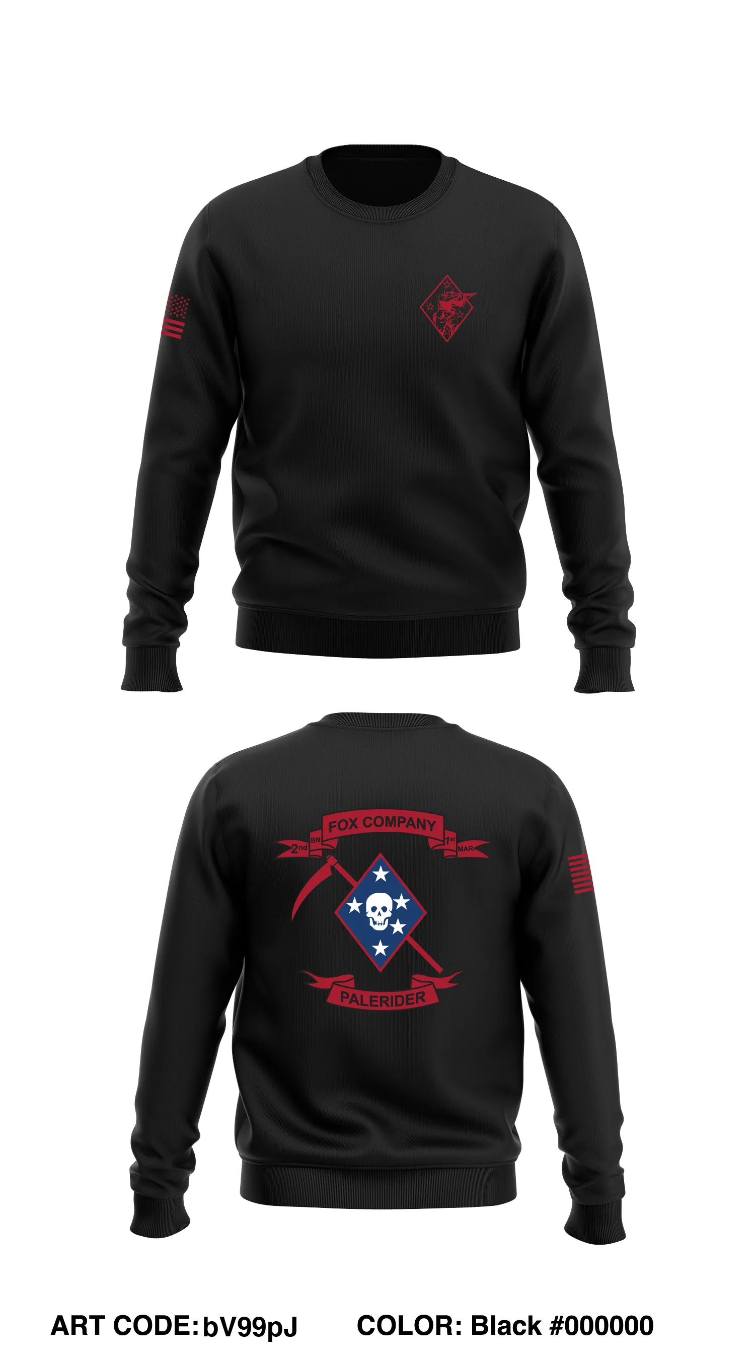 V21 Fox Company "Palerider" Core Men's Crewneck Performance Sweatshirt - bV99pJ