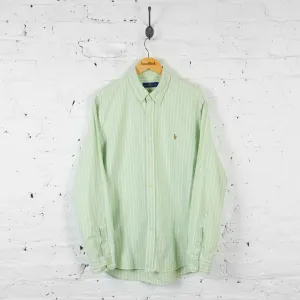 Vintage Striped Ralph Lauren Shirt - Green - XL
